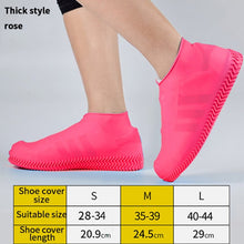 Load image into Gallery viewer, 1 Pair Reusable Silicone Shoe Cover S/M/L Waterproof Rain Shoes Covers Outdoor Camping Slip-resistant Rubber Rain Boot Overshoes