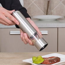 Load image into Gallery viewer, 2 In 1 Stainless Steel Electric Pepper Salt Spice Mill Grinder Seasoning Kitchen Tools Grinding For Cooking Restaurants
