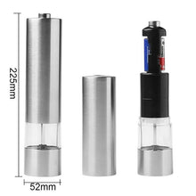 Load image into Gallery viewer, 2 In 1 Stainless Steel Electric Pepper Salt Spice Mill Grinder Seasoning Kitchen Tools Grinding For Cooking Restaurants
