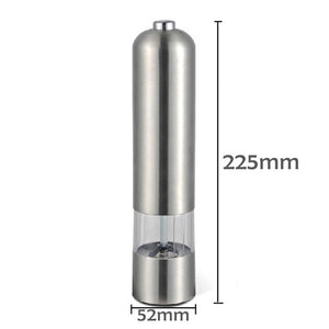 2 In 1 Stainless Steel Electric Pepper Salt Spice Mill Grinder Seasoning Kitchen Tools Grinding For Cooking Restaurants
