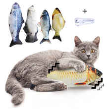 Load image into Gallery viewer, 30/34CM Electronic Pet Cat Simulation Fish Toy USB Battery Charging Cat Chewing Playing Toy Biting Supplies Dropshiping
