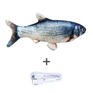 30/34CM Electronic Pet Cat Simulation Fish Toy USB Battery Charging Cat Chewing Playing Toy Biting Supplies Dropshiping