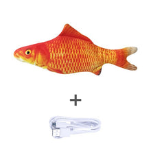 Load image into Gallery viewer, 30/34CM Electronic Pet Cat Simulation Fish Toy USB Battery Charging Cat Chewing Playing Toy Biting Supplies Dropshiping
