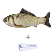 Load image into Gallery viewer, 30/34CM Electronic Pet Cat Simulation Fish Toy USB Battery Charging Cat Chewing Playing Toy Biting Supplies Dropshiping
